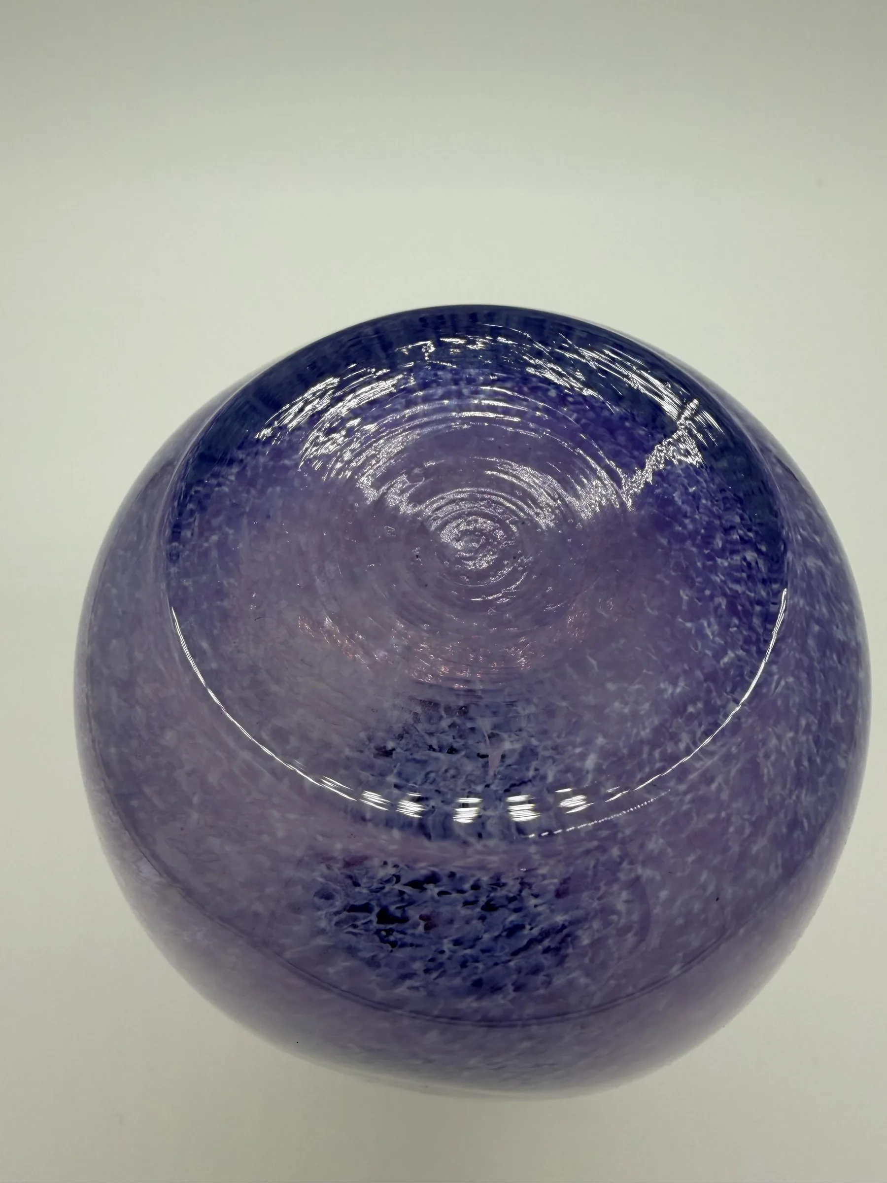 Vintage Lavender Hand-Blown Art Glass Vase