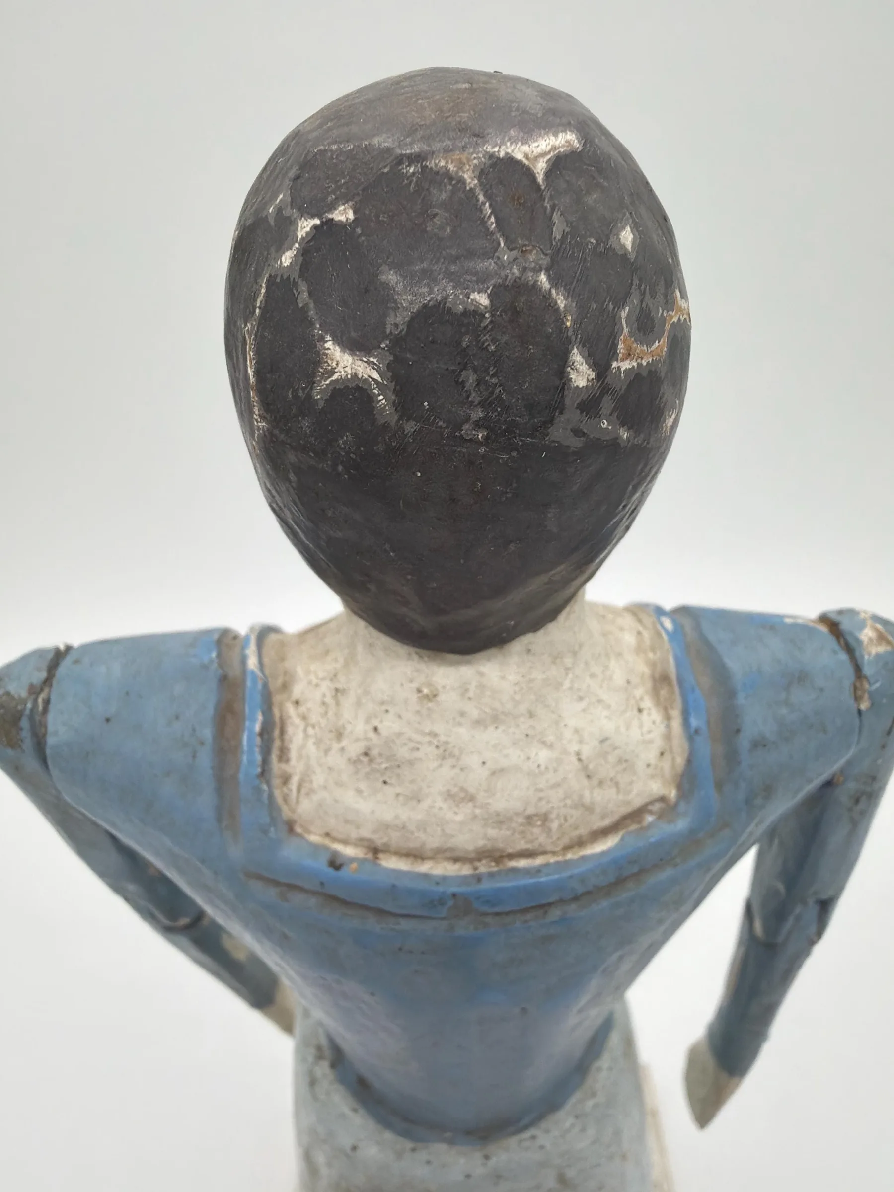 Vintage Wooden Santos-Style Folk Art Doll