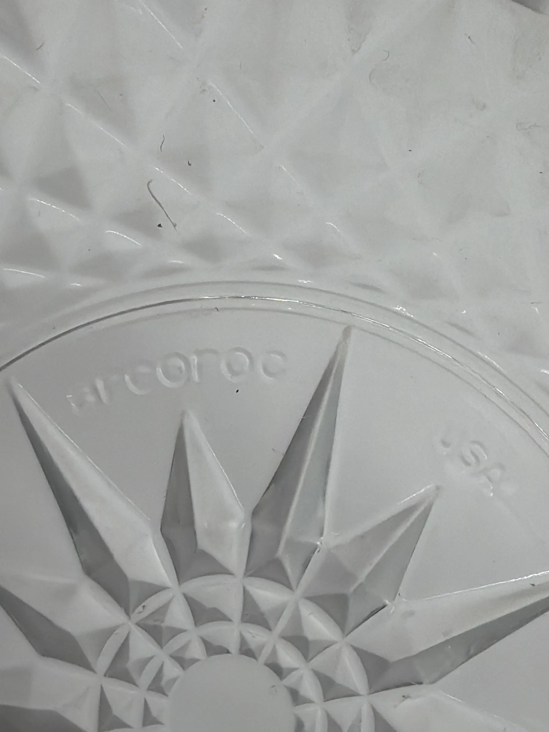 Set of 6 Vintage Clear Pressed Glass Dessert Bowls - Starburst Diamond Pattern