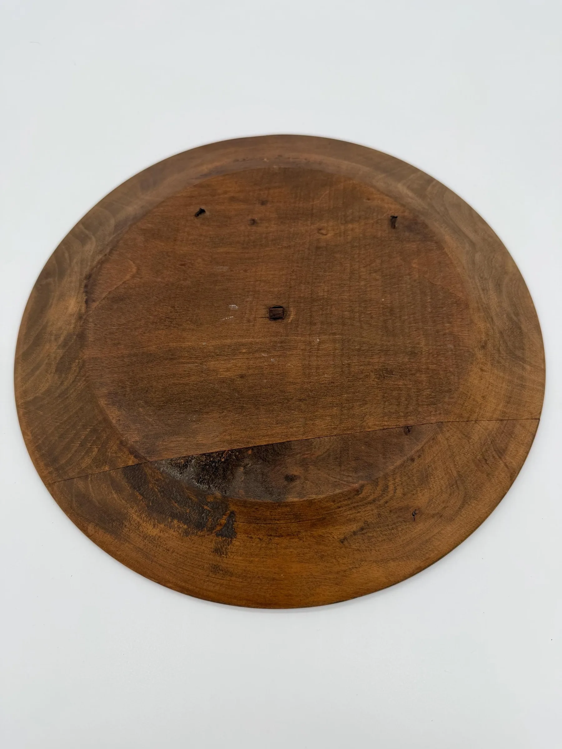 Vintage J. Alberdi Hand-Carved Basque Wooden Wall Plates – Pair