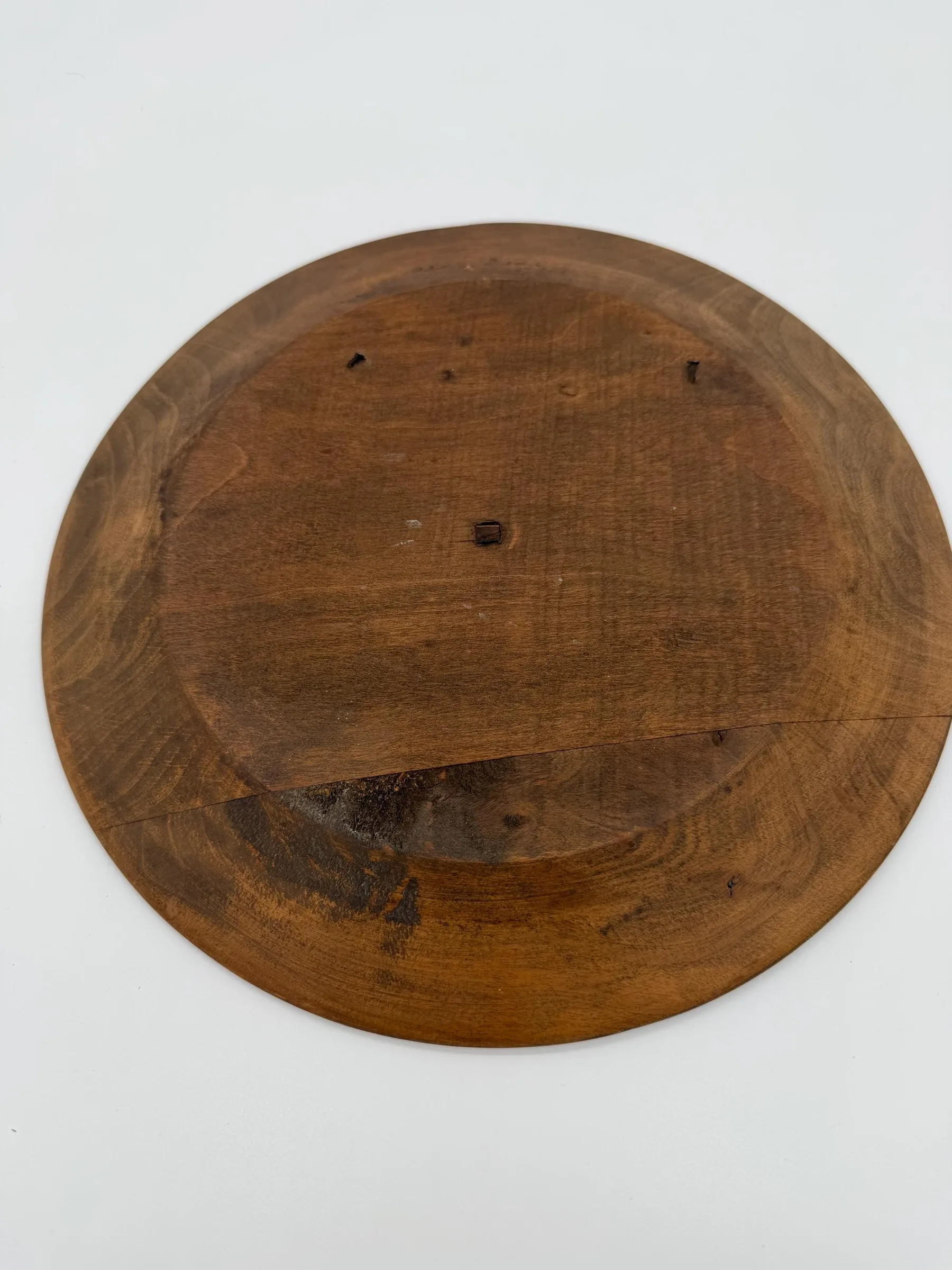 Vintage J. Alberdi Hand-Carved Basque Wooden Wall Plates – Pair