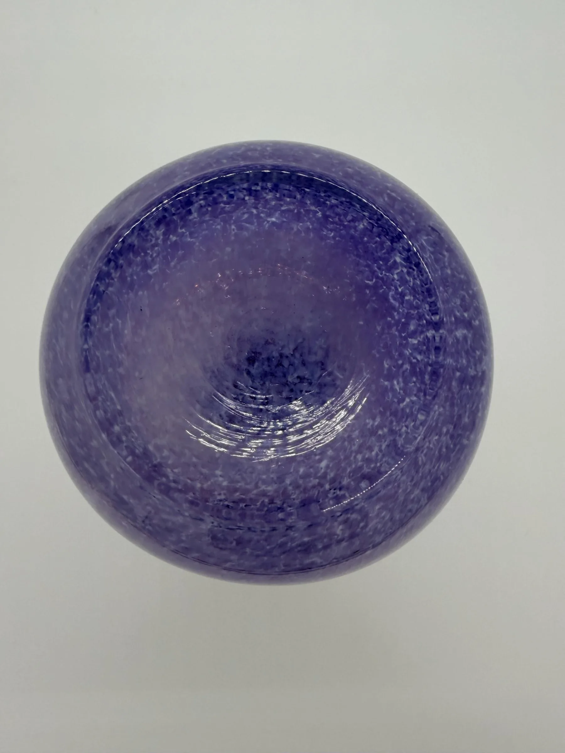 Vintage Lavender Hand-Blown Art Glass Vase