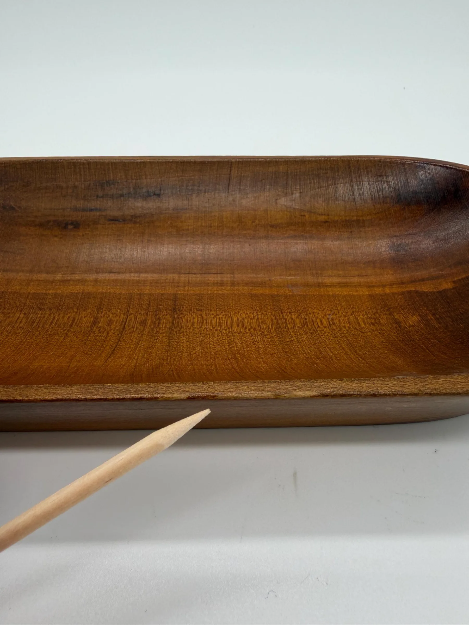 Vintage Craftwood Kittery Maine Mid-Century Solid Wood Serving Bowl