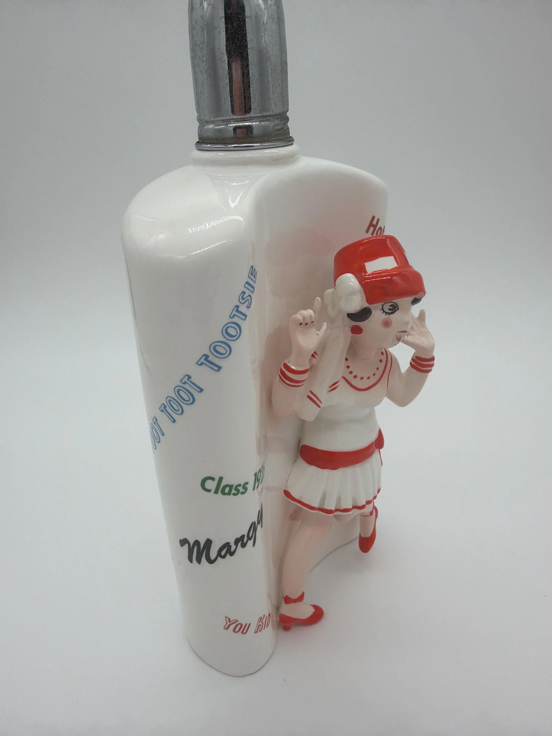 Vintage Ceramic Flapper Decanter/Flask “Roaring 20’s”