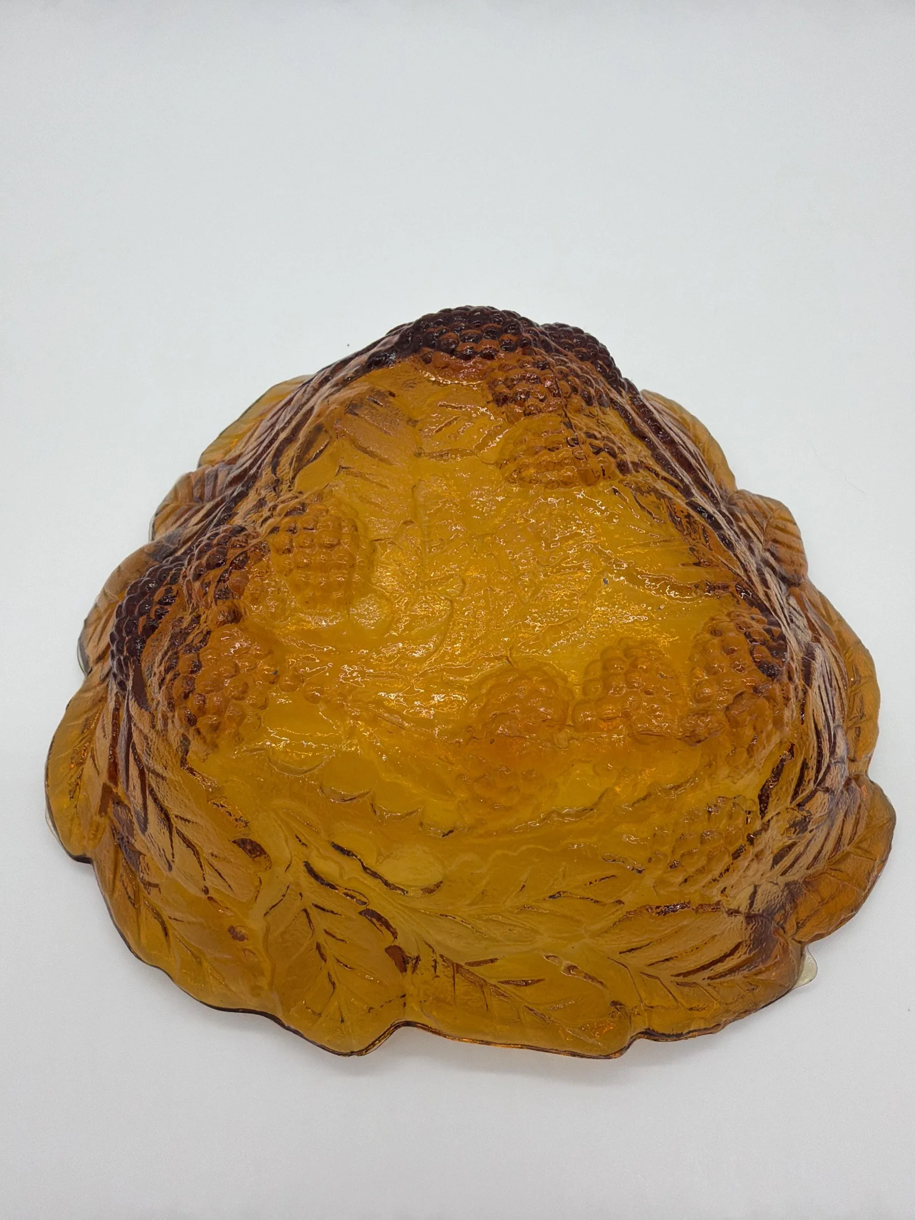 Vintage Indiana Glass "Loganberry" Amber Multi-Use Bowl
