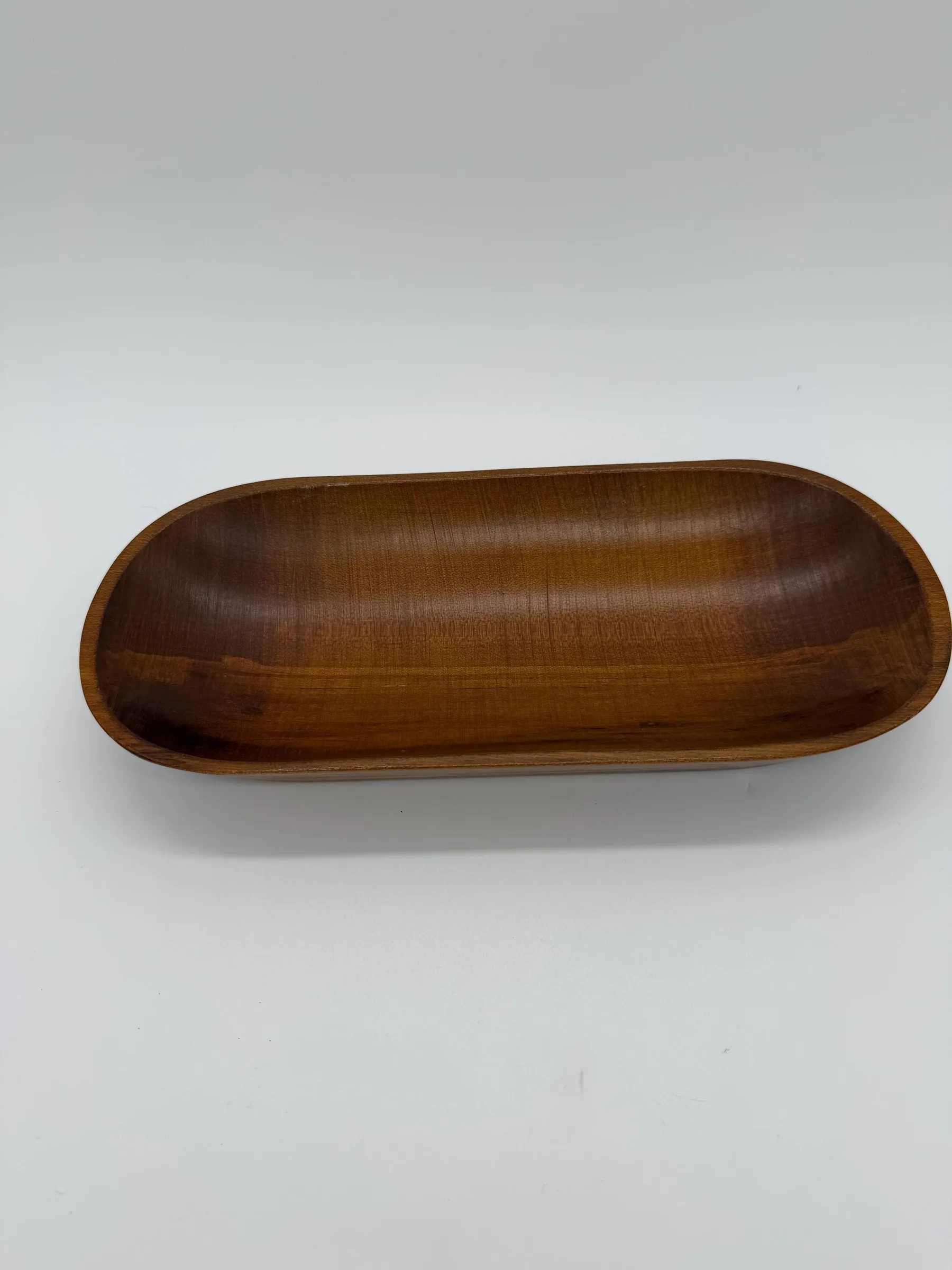 Vintage Craftwood Kittery Maine Mid-Century Solid Wood Serving Bowl