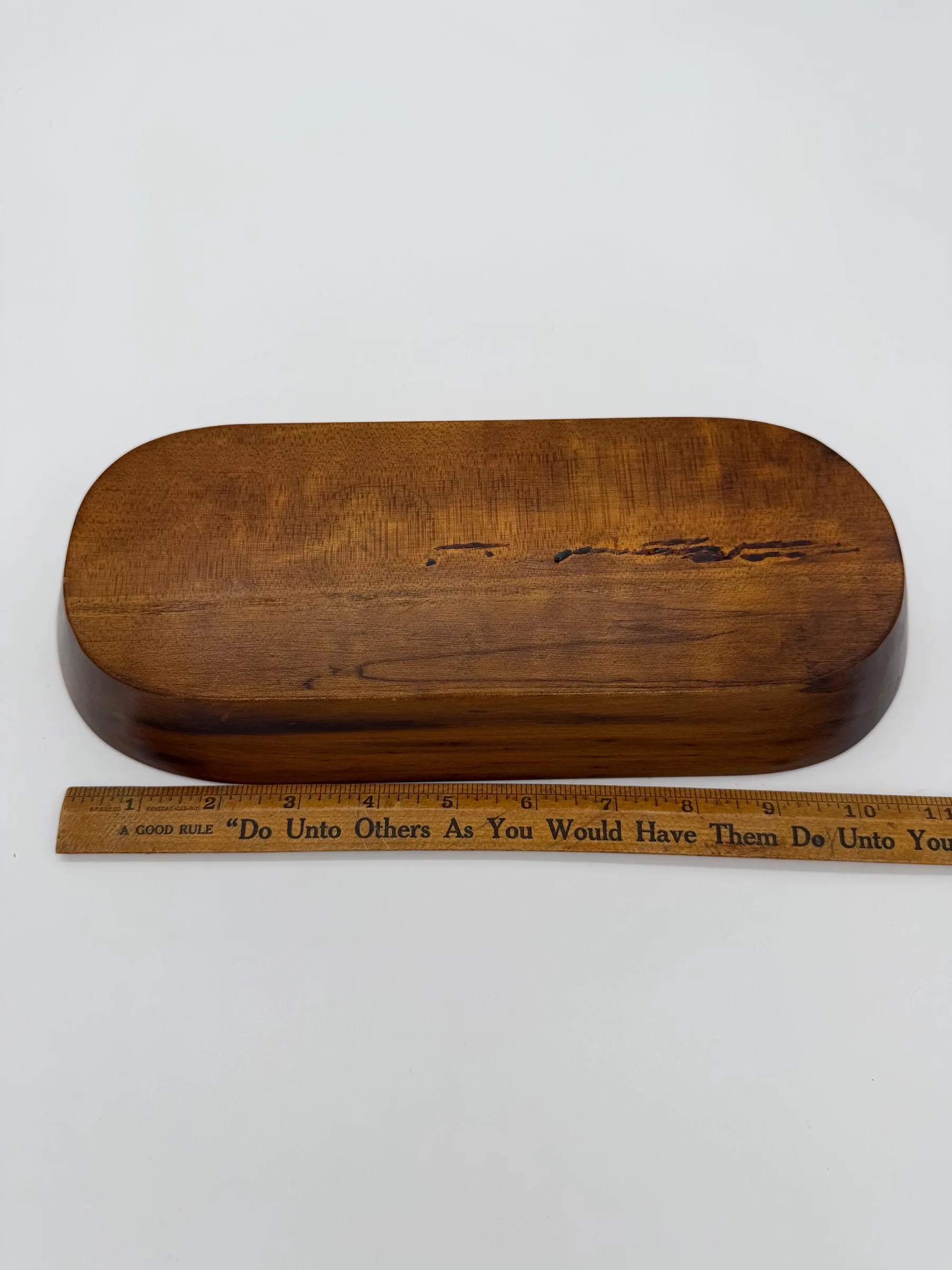 Vintage Craftwood Kittery Maine Mid-Century Solid Wood Serving Bowl