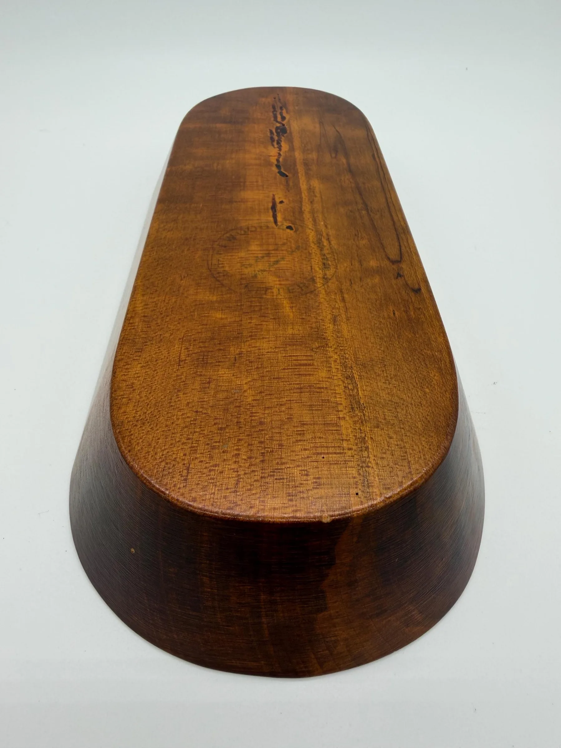 Vintage Craftwood Kittery Maine Mid-Century Solid Wood Serving Bowl