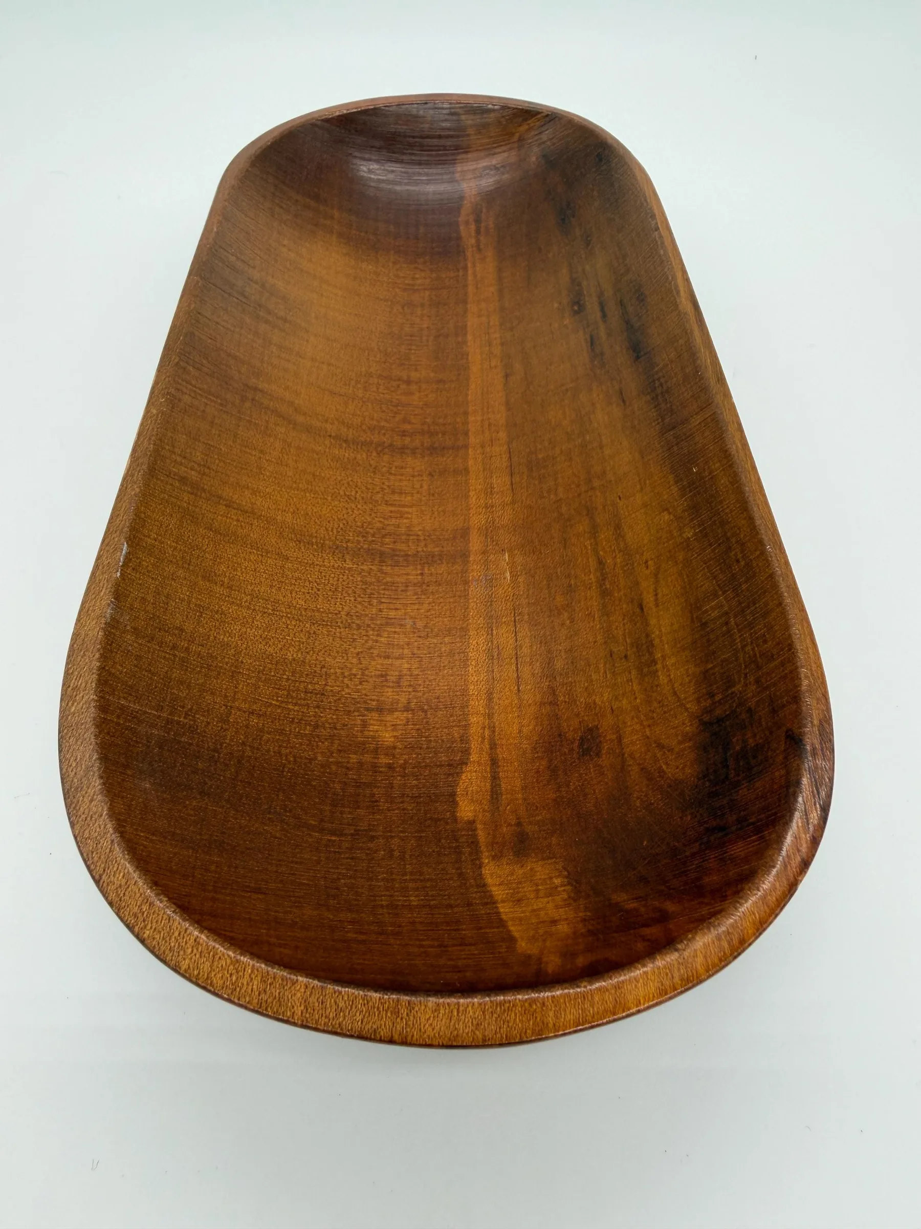 Vintage Craftwood Kittery Maine Mid-Century Solid Wood Serving Bowl