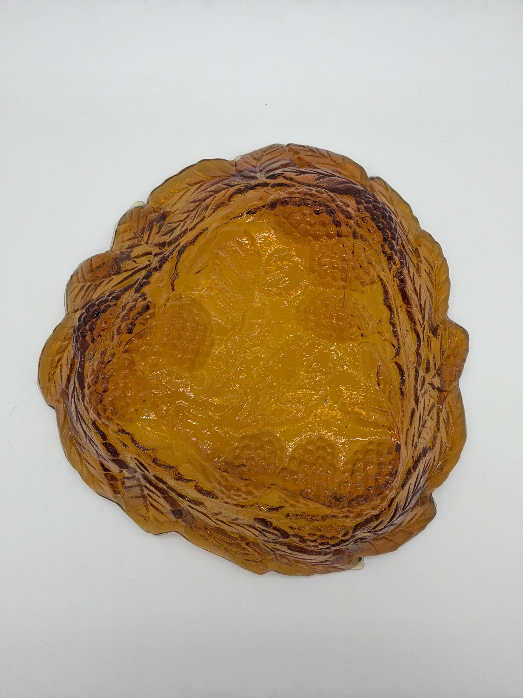 Vintage Indiana Glass "Loganberry" Amber Multi-Use Bowl