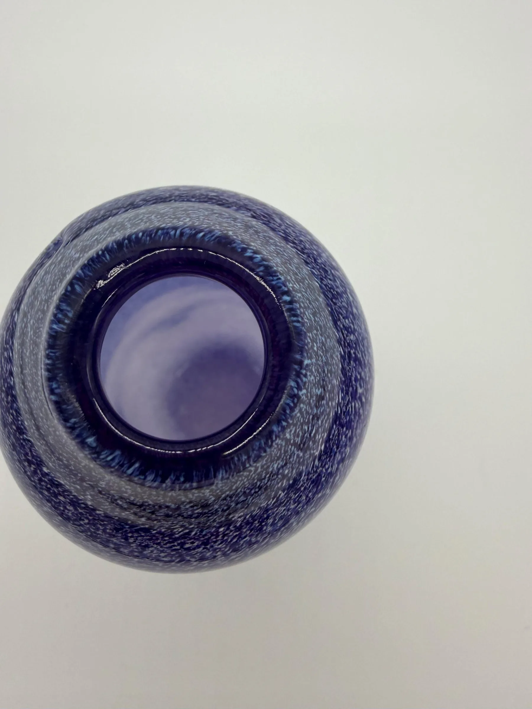 Vintage Lavender Hand-Blown Art Glass Vase