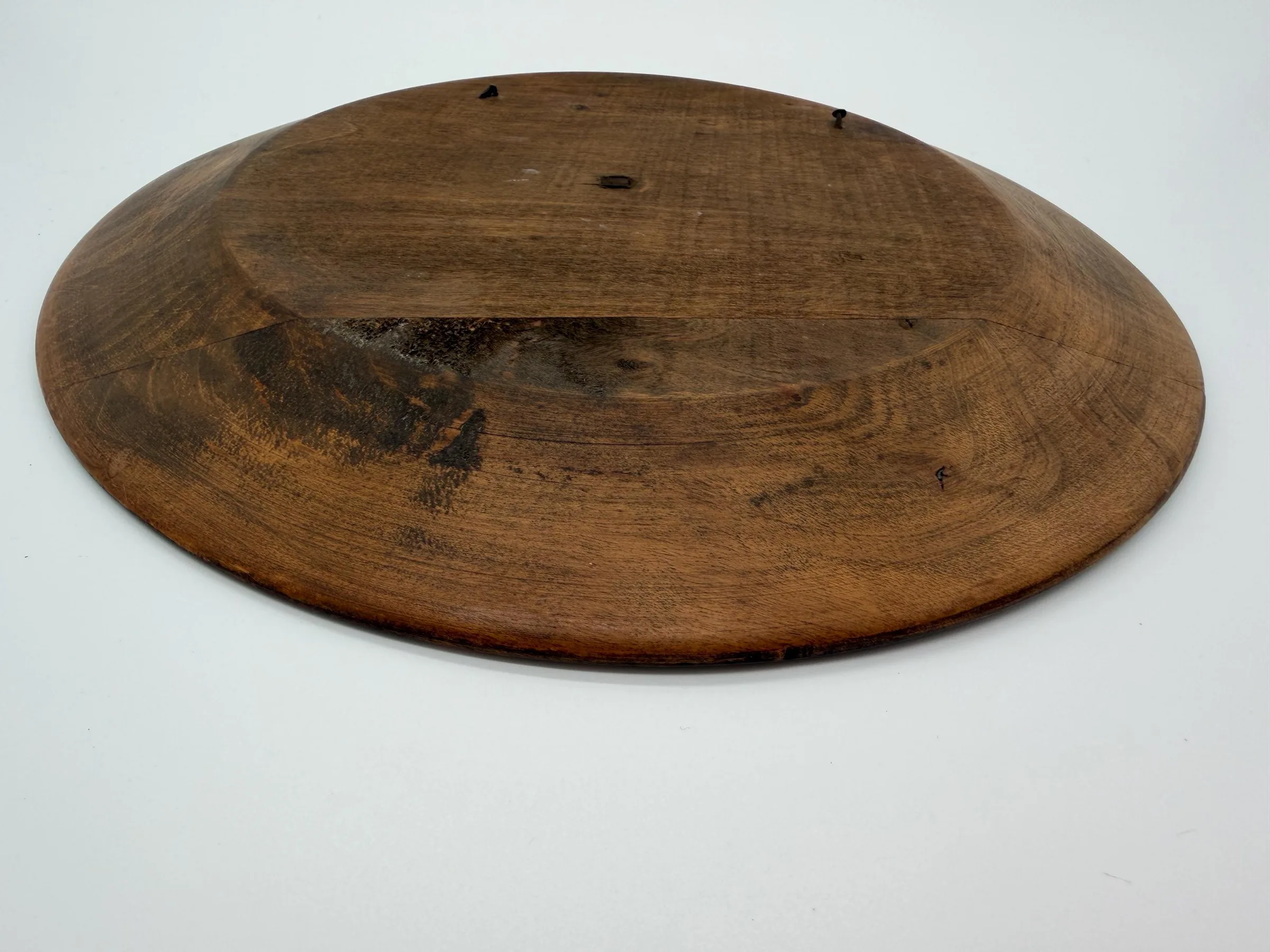 Vintage J. Alberdi Hand-Carved Basque Wooden Wall Plates – Pair