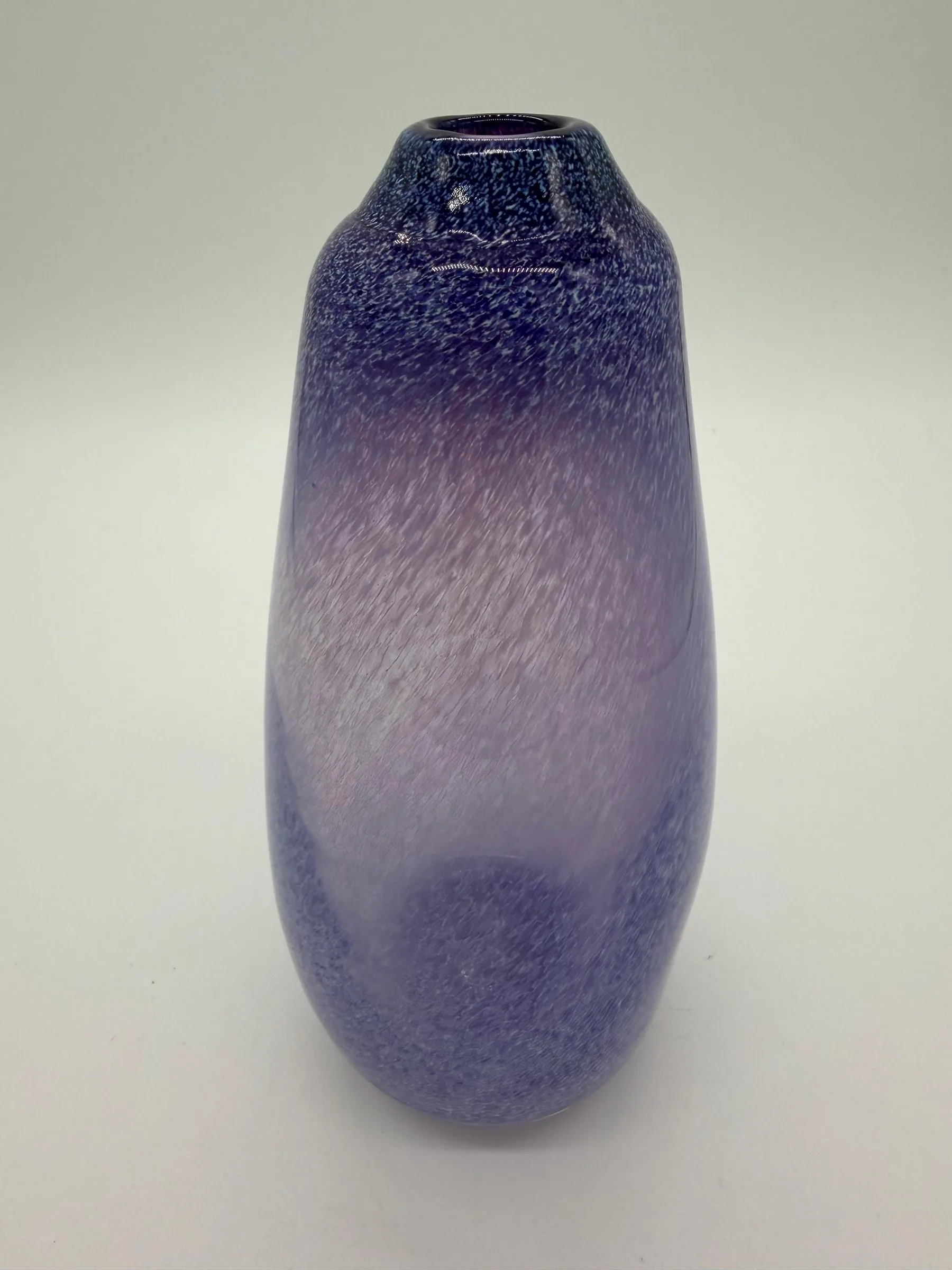 Vintage Lavender Hand-Blown Art Glass Vase