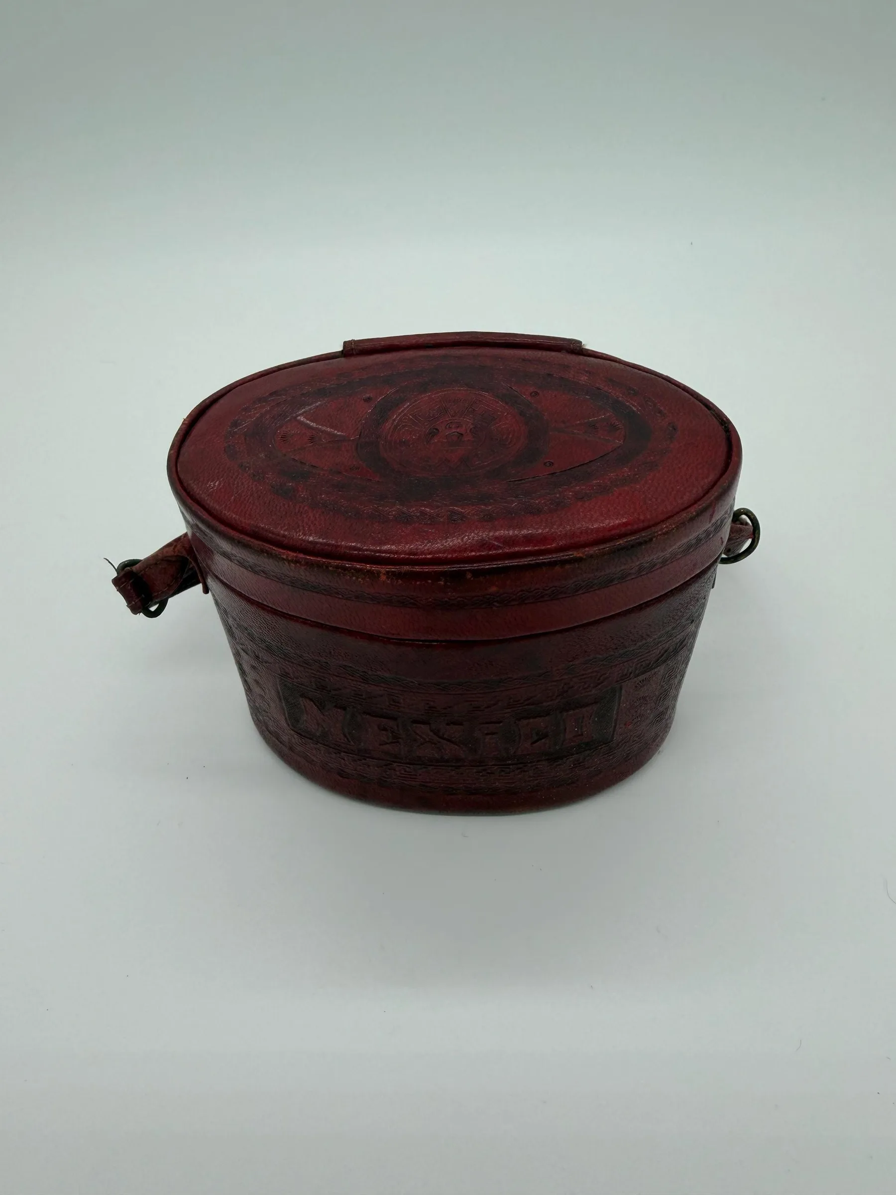 Vintage 1940s–1950s Mexican Tooled Leather Souvenir Purse