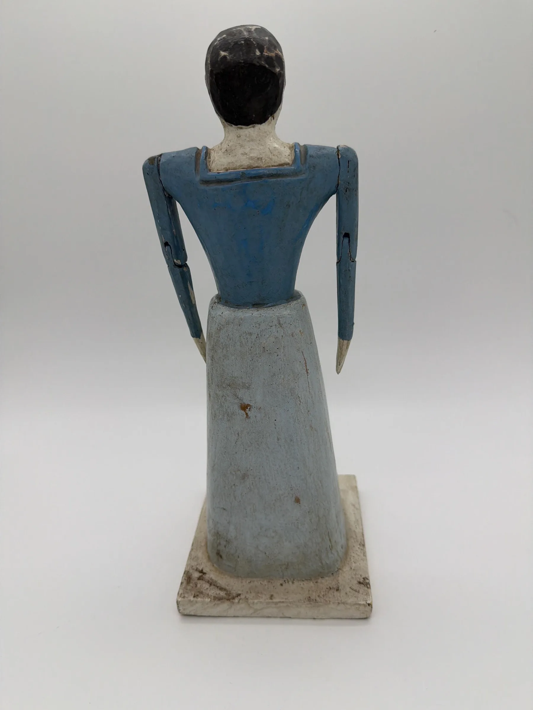 Vintage Wooden Santos-Style Folk Art Doll
