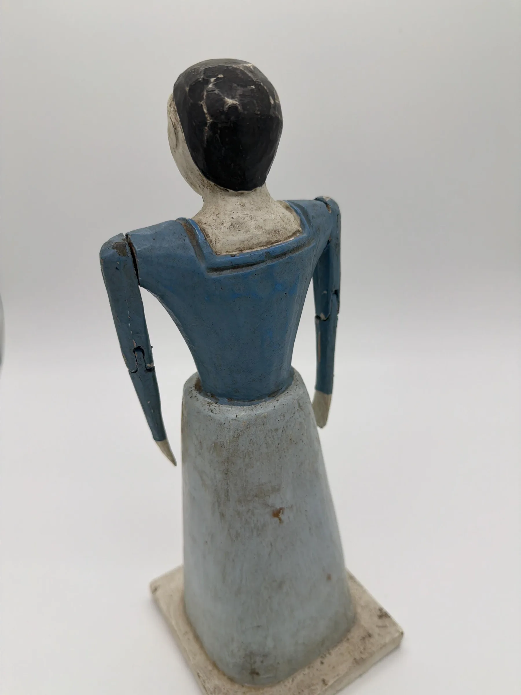 Vintage Wooden Santos-Style Folk Art Doll