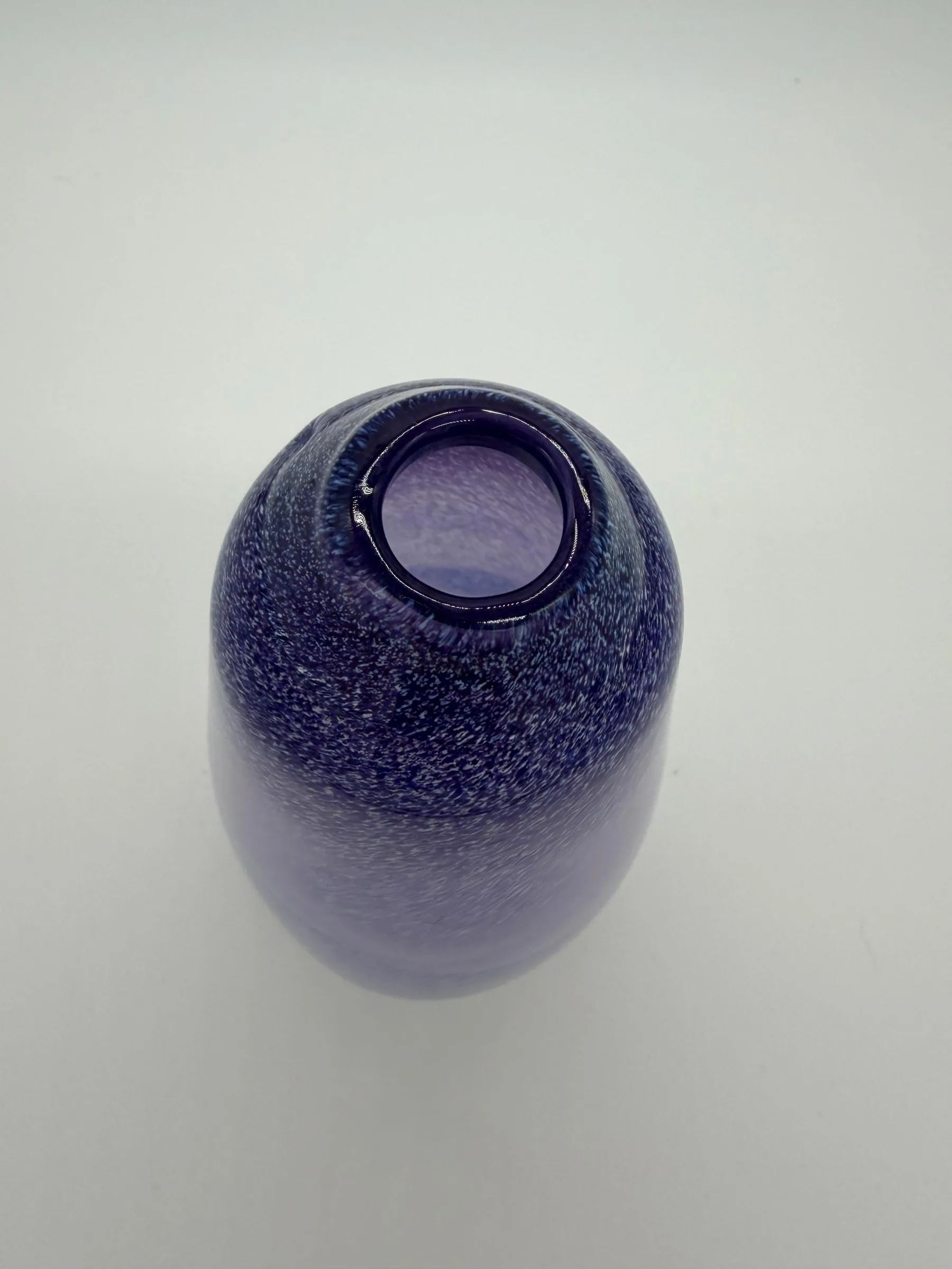 Vintage Lavender Hand-Blown Art Glass Vase