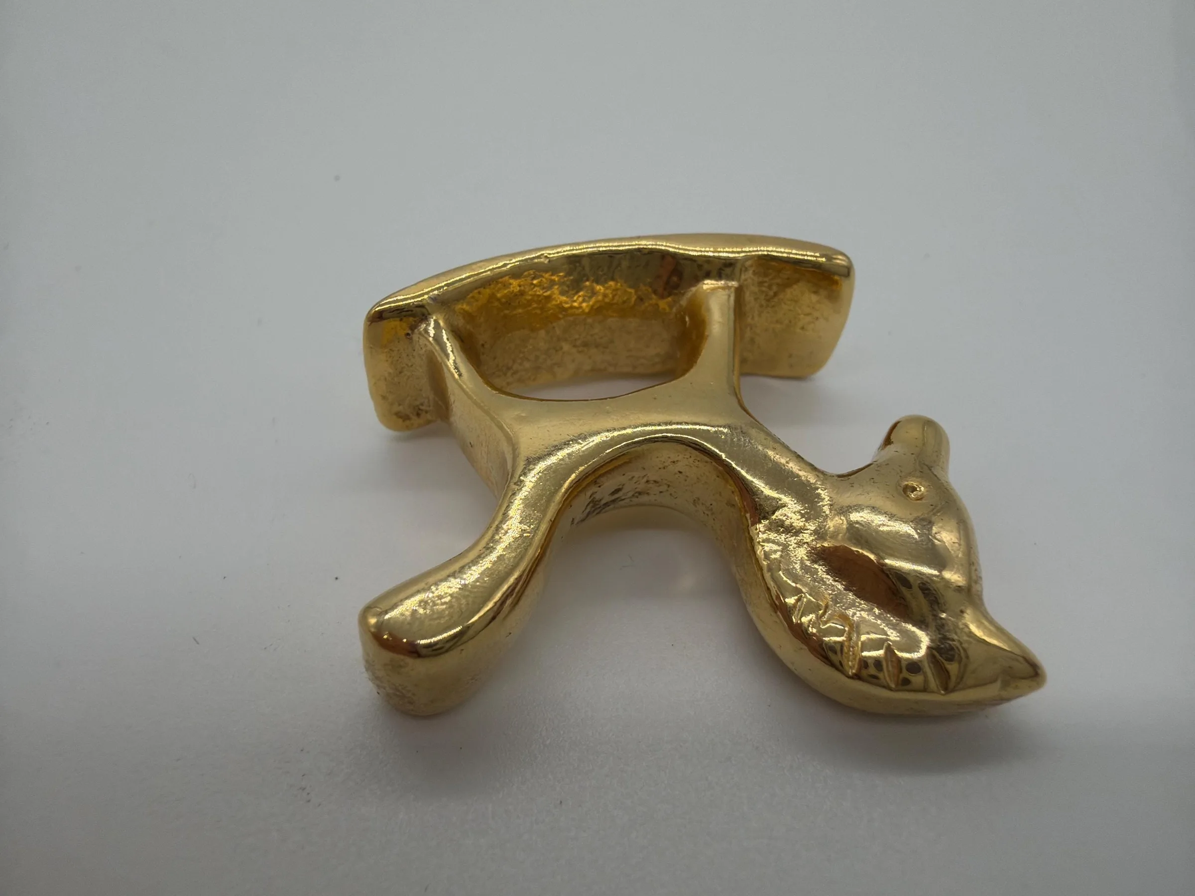 Vintage Walter Bosse Polished Brass Rocking Horse Figurine