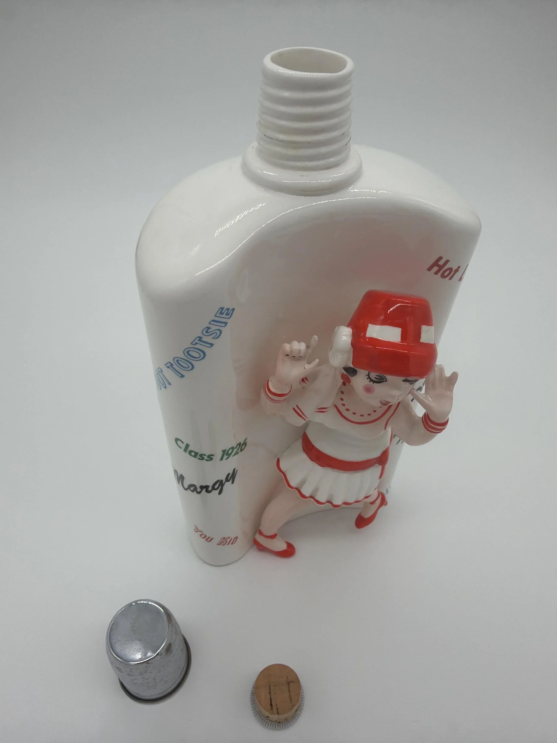 Vintage Ceramic Flapper Decanter/Flask “Roaring 20’s”
