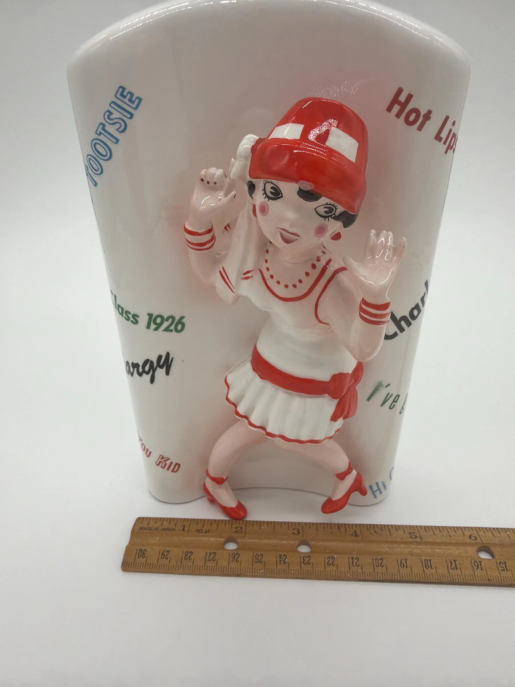 Vintage Ceramic Flapper Decanter/Flask “Roaring 20’s”