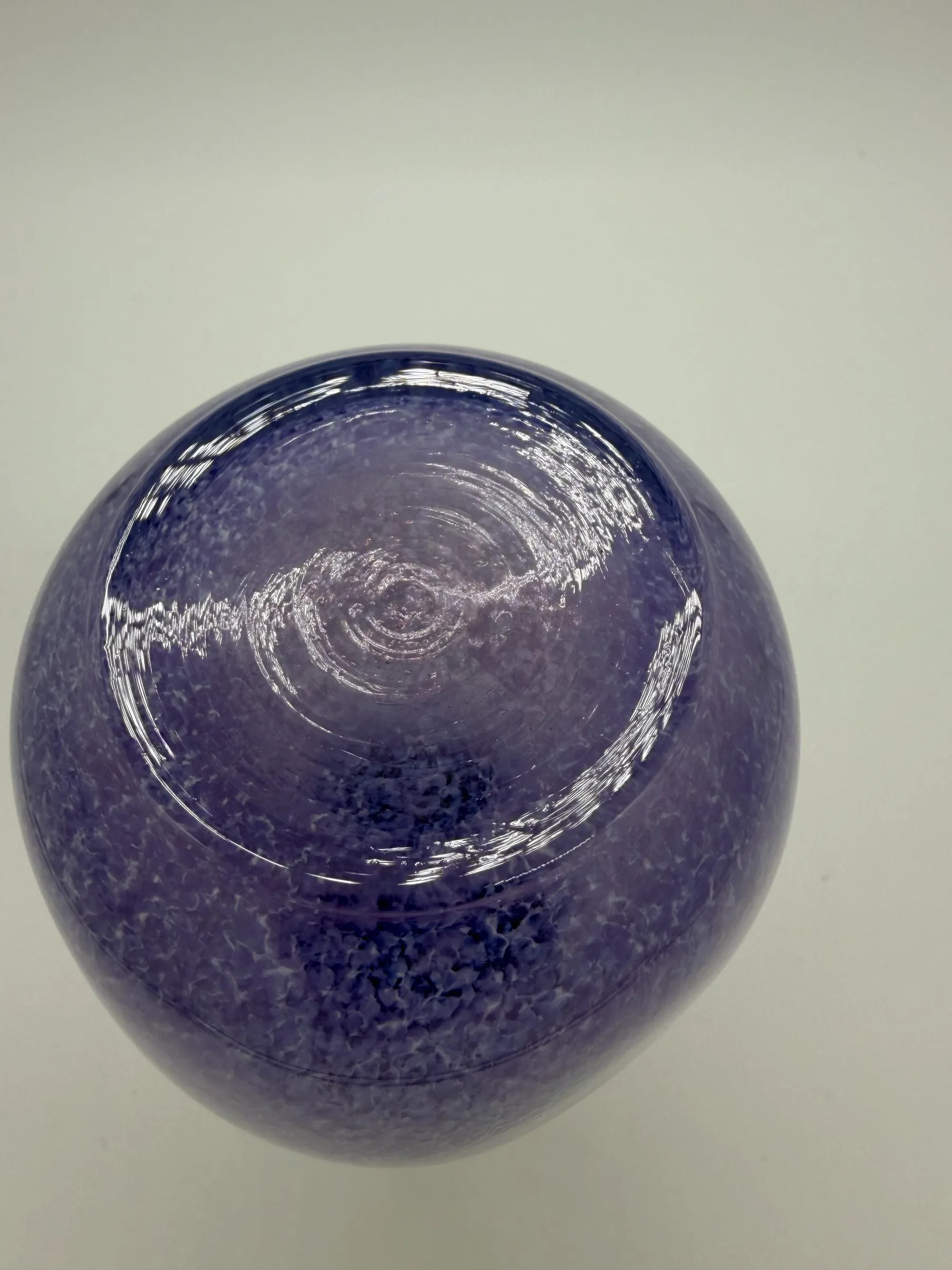 Vintage Lavender Hand-Blown Art Glass Vase