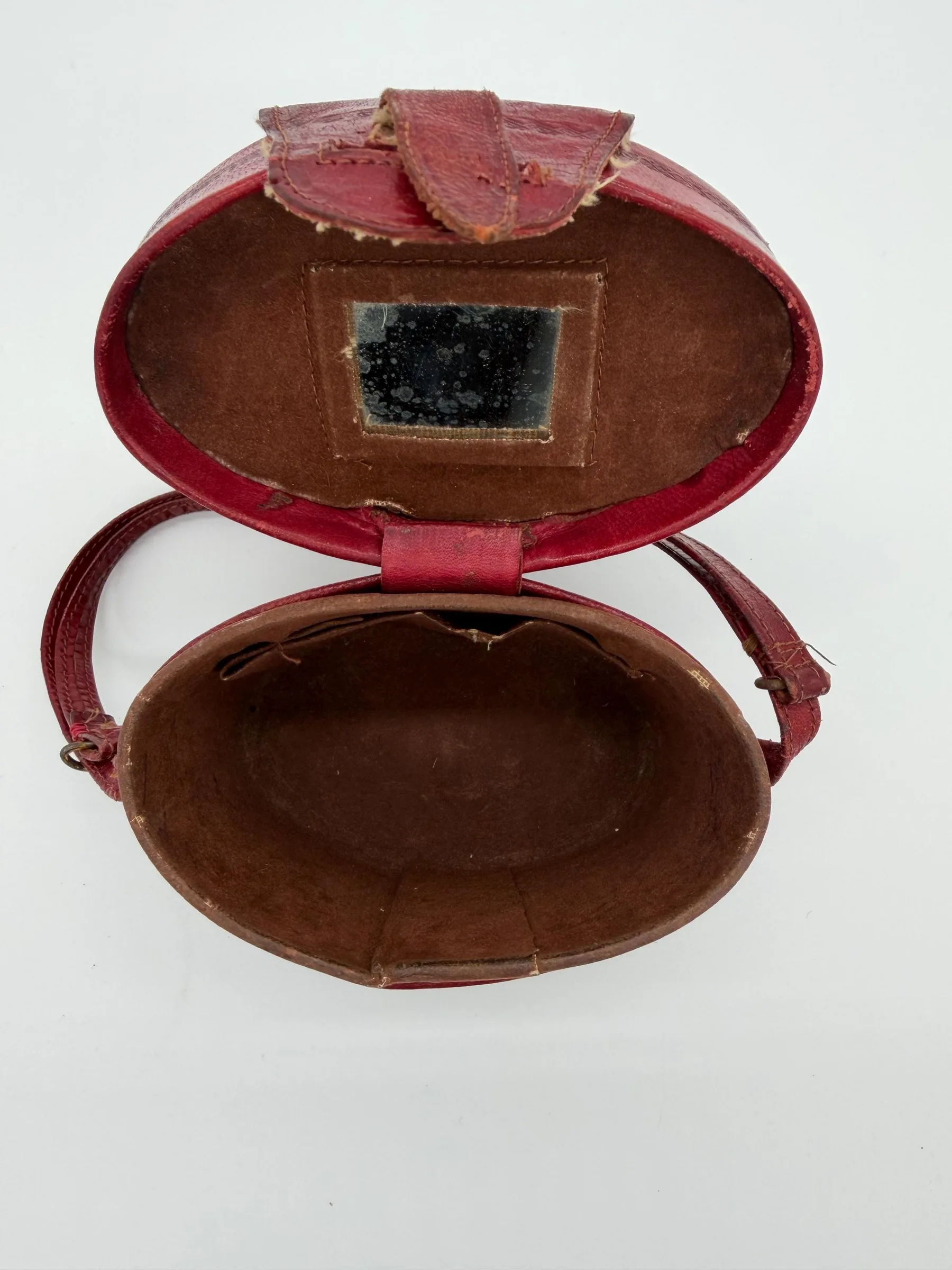 Vintage 1940s–1950s Mexican Tooled Leather Souvenir Purse