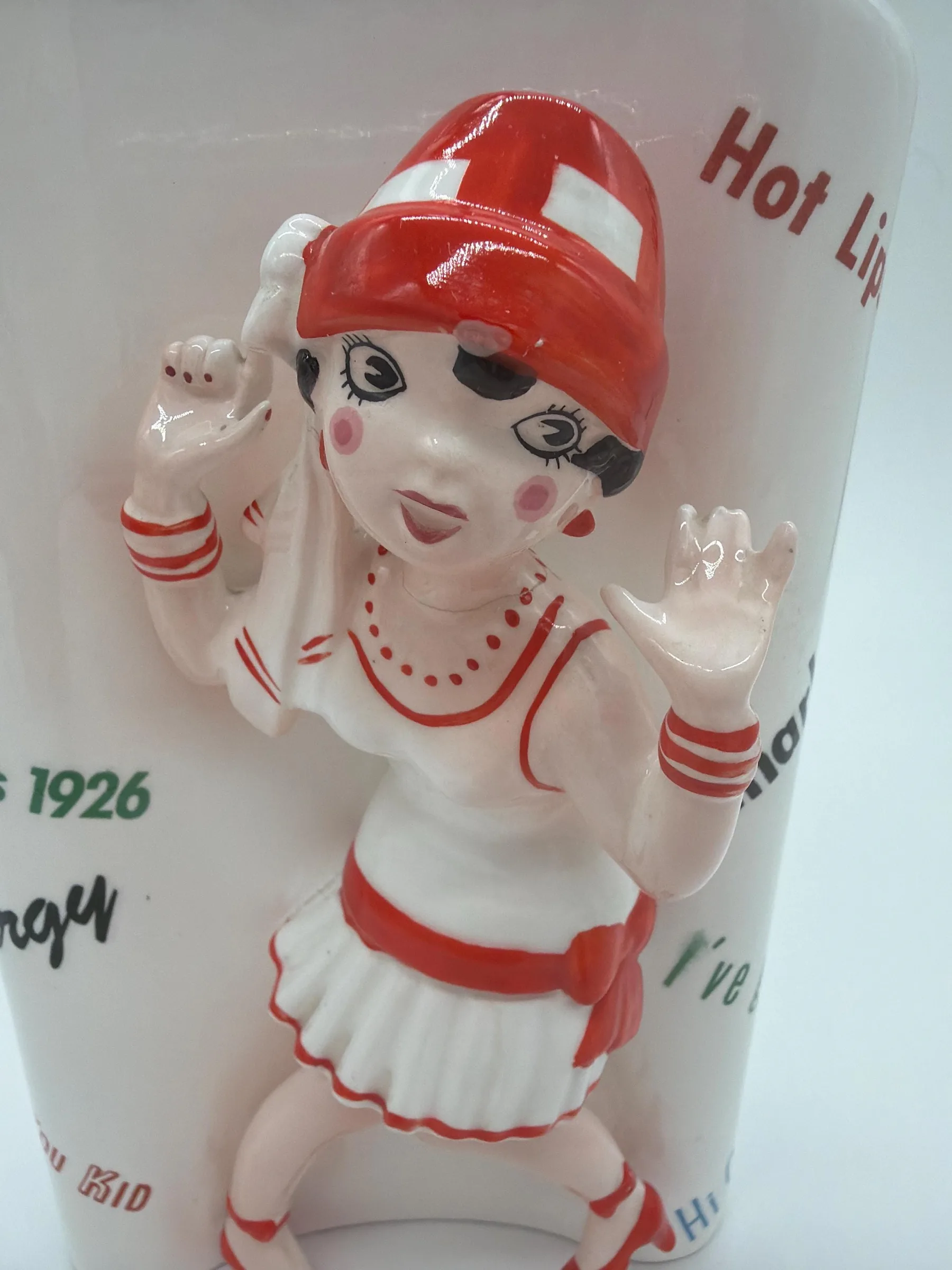 Vintage Ceramic Flapper Decanter/Flask “Roaring 20’s”